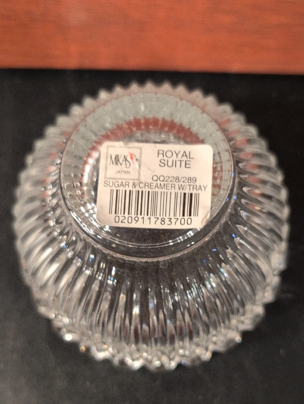 Glass Lidded Sugar Bowl